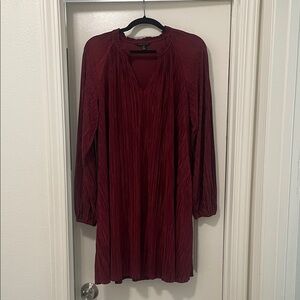 Banana Republic Deep Red Pleated Blouse